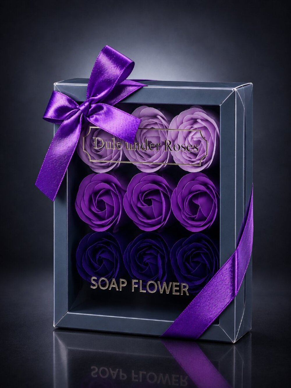 Bath & Body Luxury Purple Flower Lavender Rose Soap Romantic Gift Box Spa Set